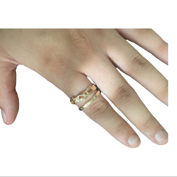 Set of 2 Engraved/ Cutout Rings - Picture 2 of 2